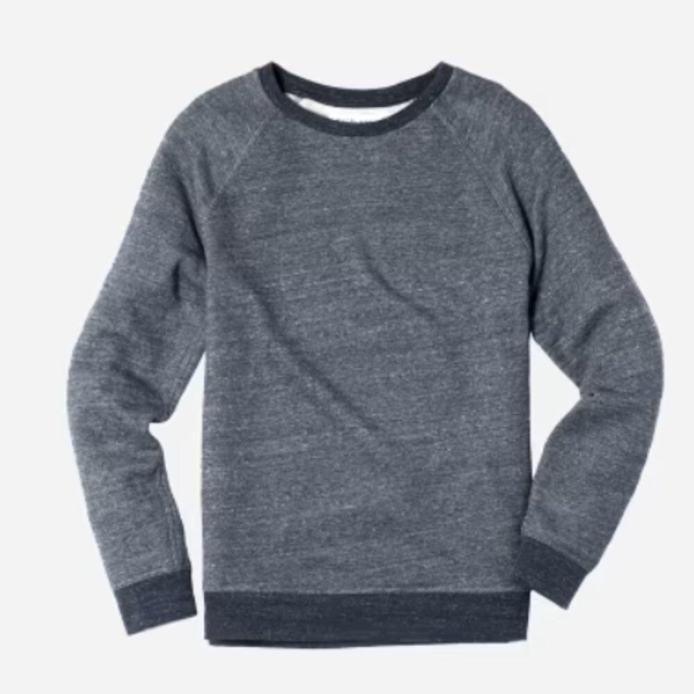Everlane The Crew Sweatshirt Marled Navy Size M